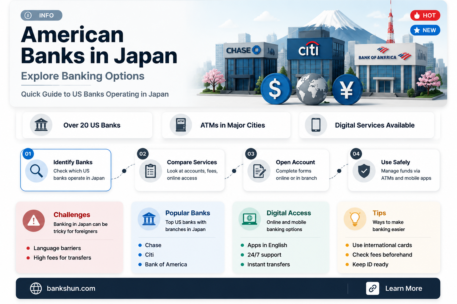 are there any american banks in japan