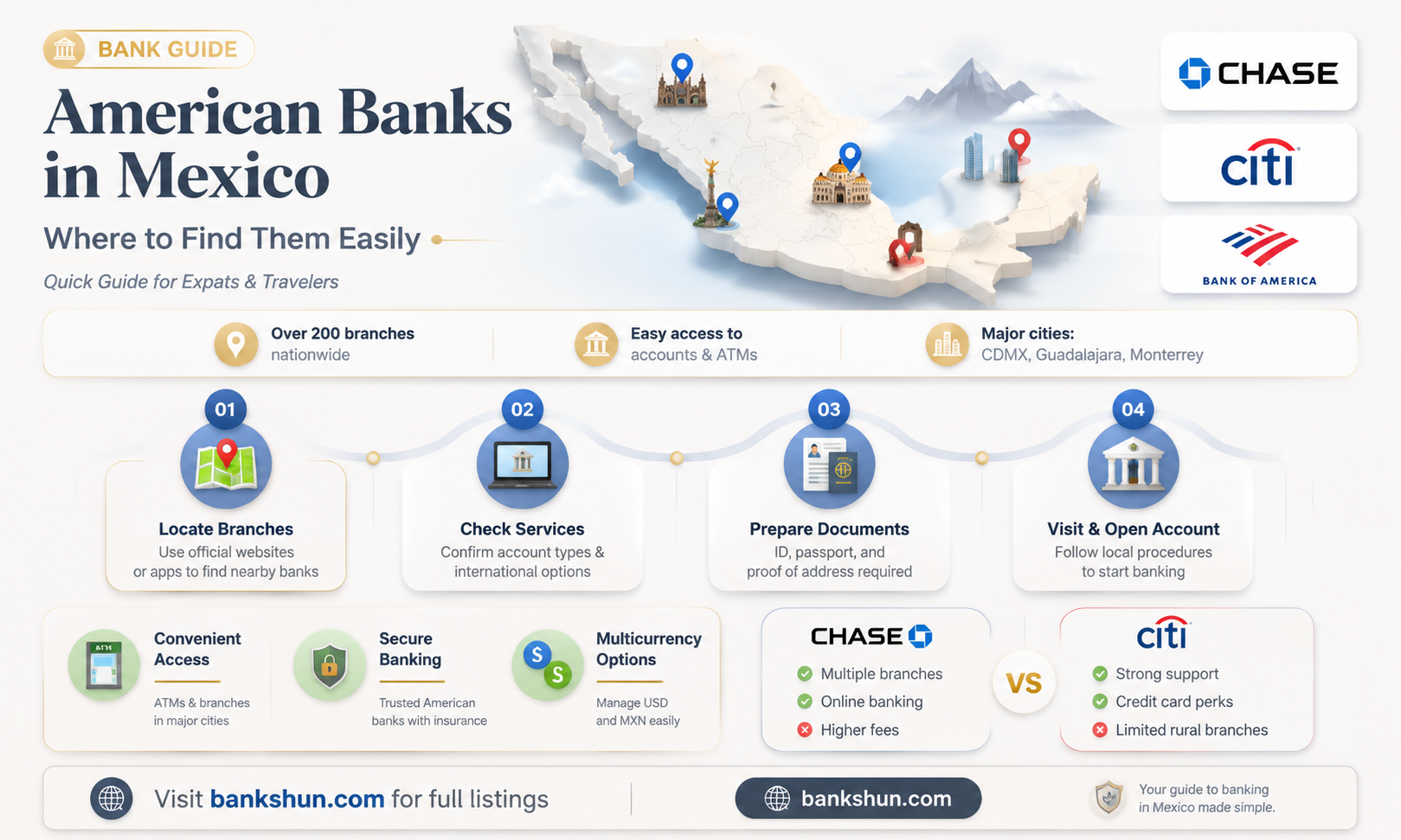 are there any american banks in mexico