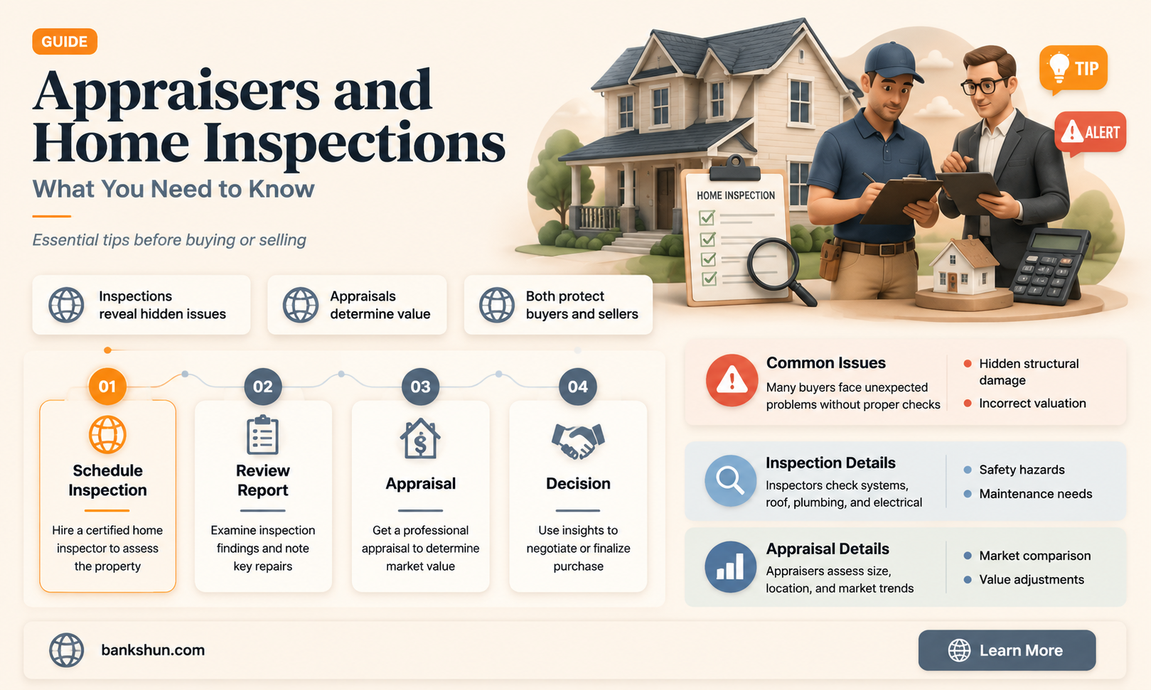 do bank appraisers go inside the house