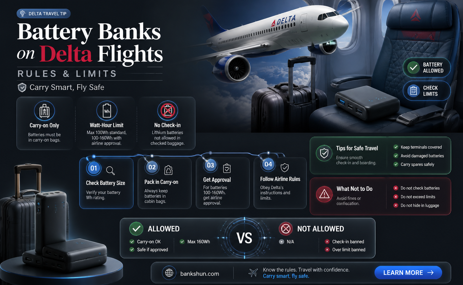are battery bank allowed on delta p