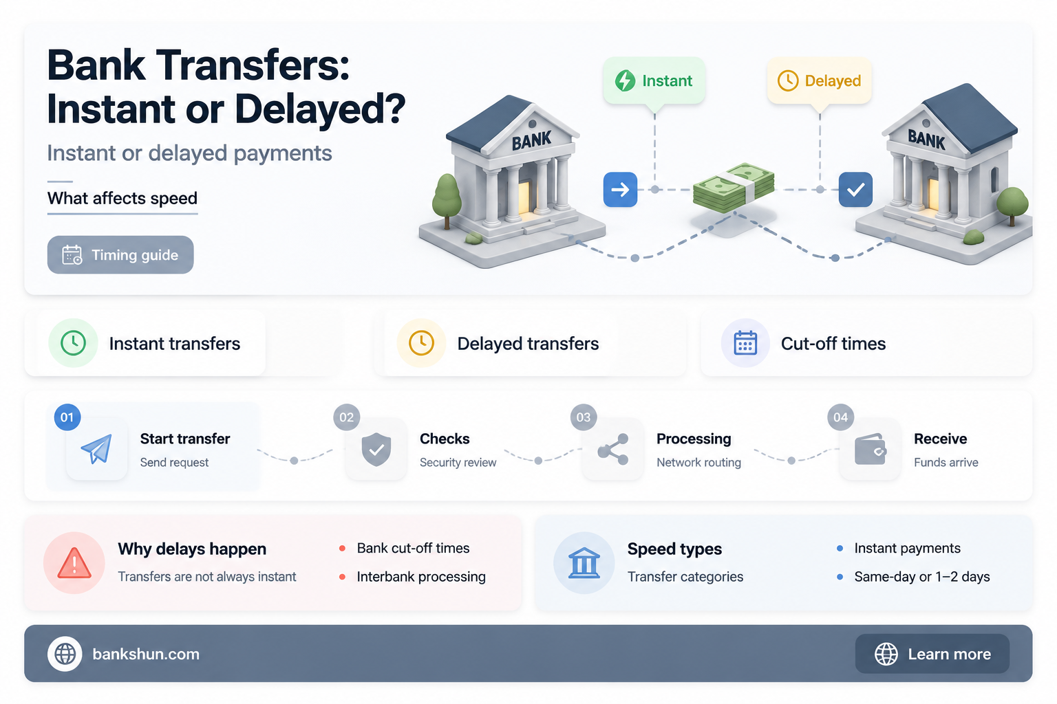 do bank transfers go through straight away