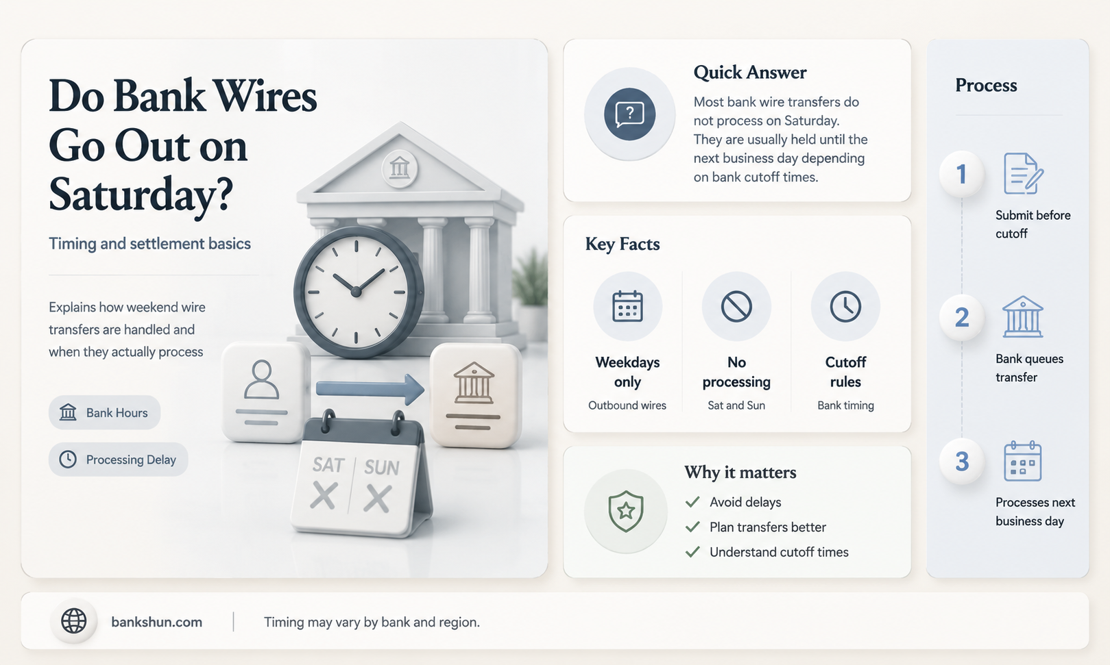 do bank wires go out on saturday
