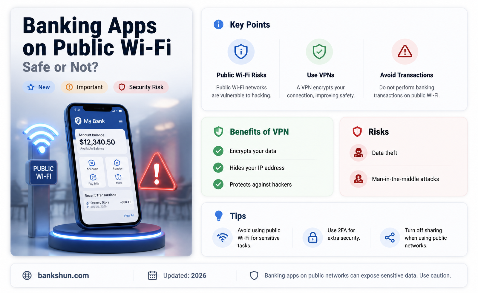 are banking apps safe on public wifi
