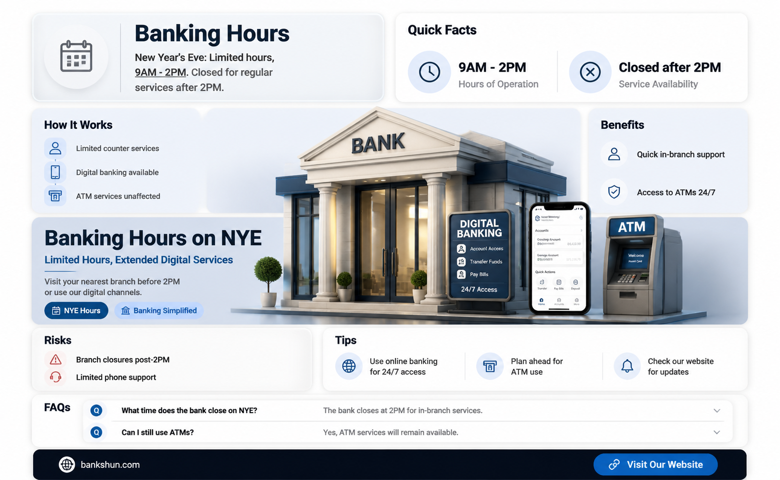 are banks on new year