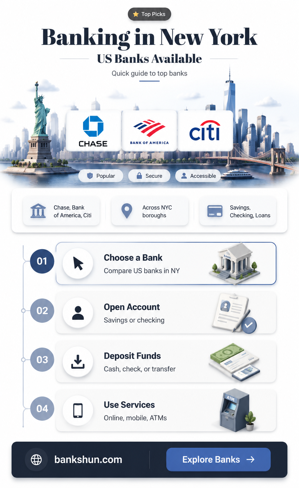 are there us bank in new york