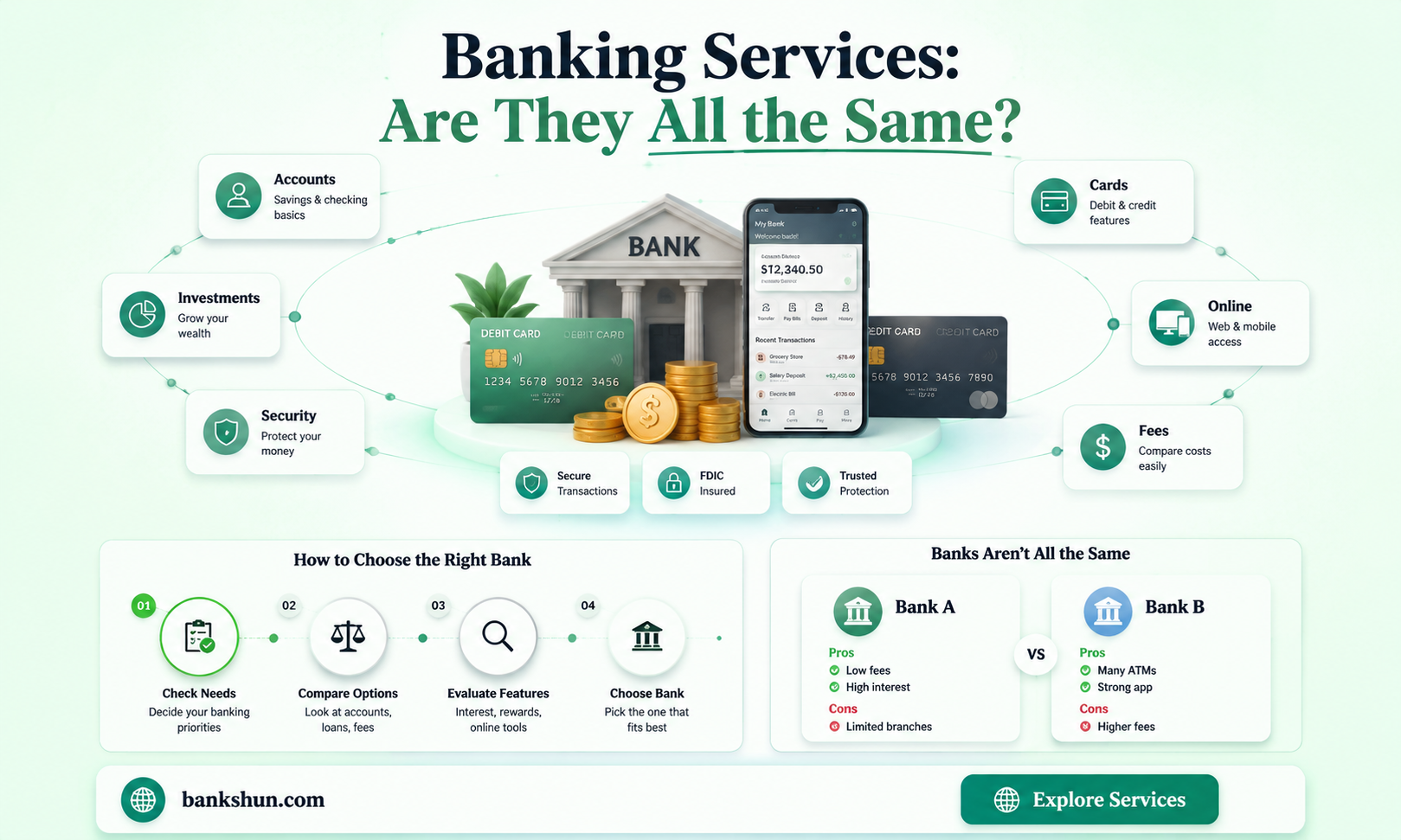 do all banks offer the same services