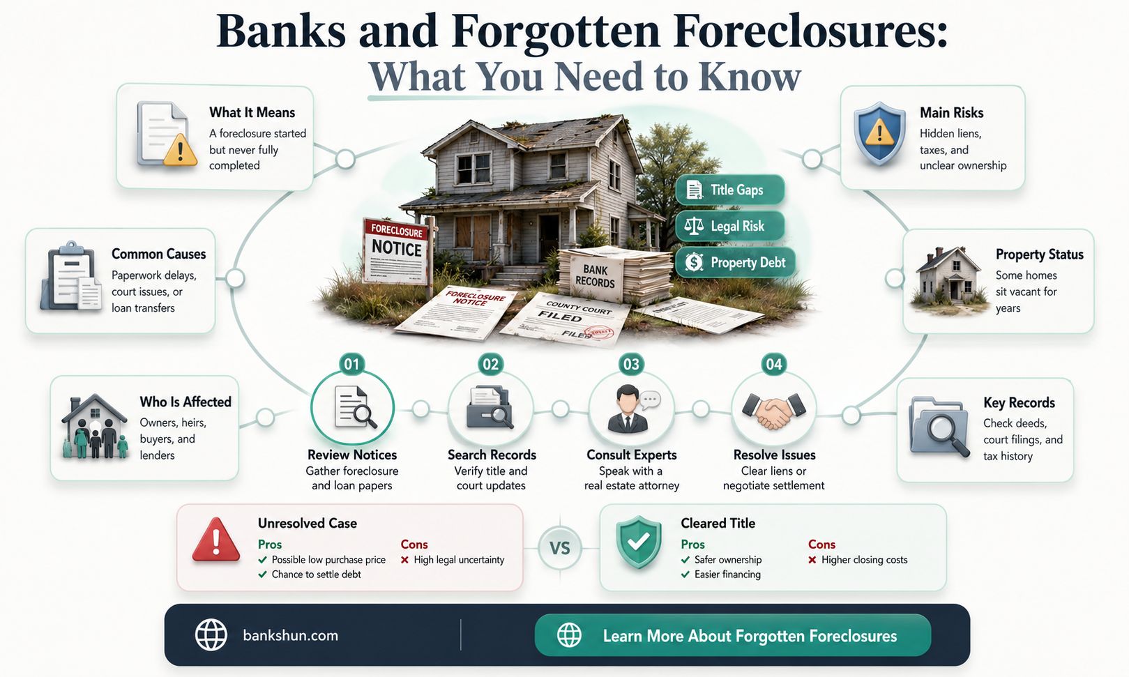 do banks ever forget about foreclosed homes