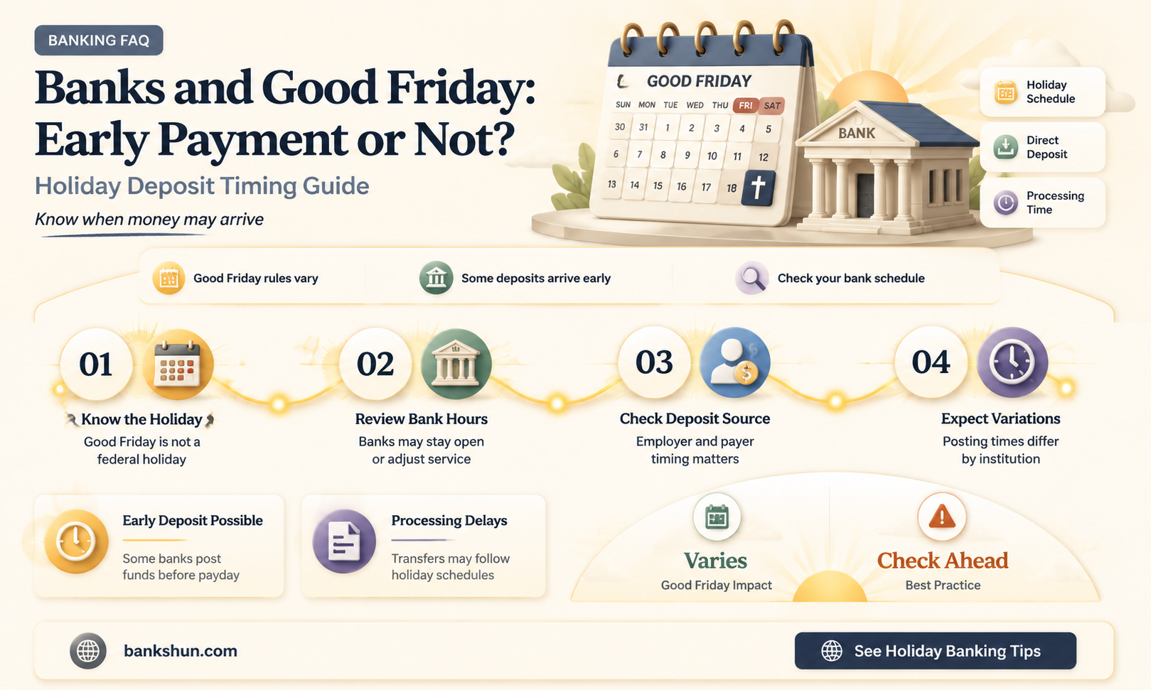 do banks pay early on good friday
