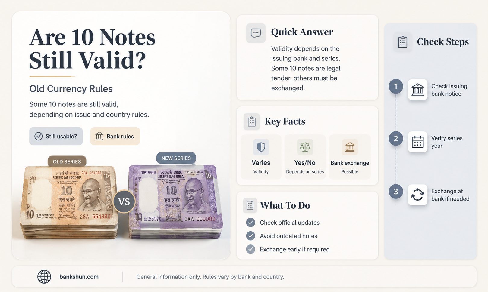 do banks still accept old 10 notes