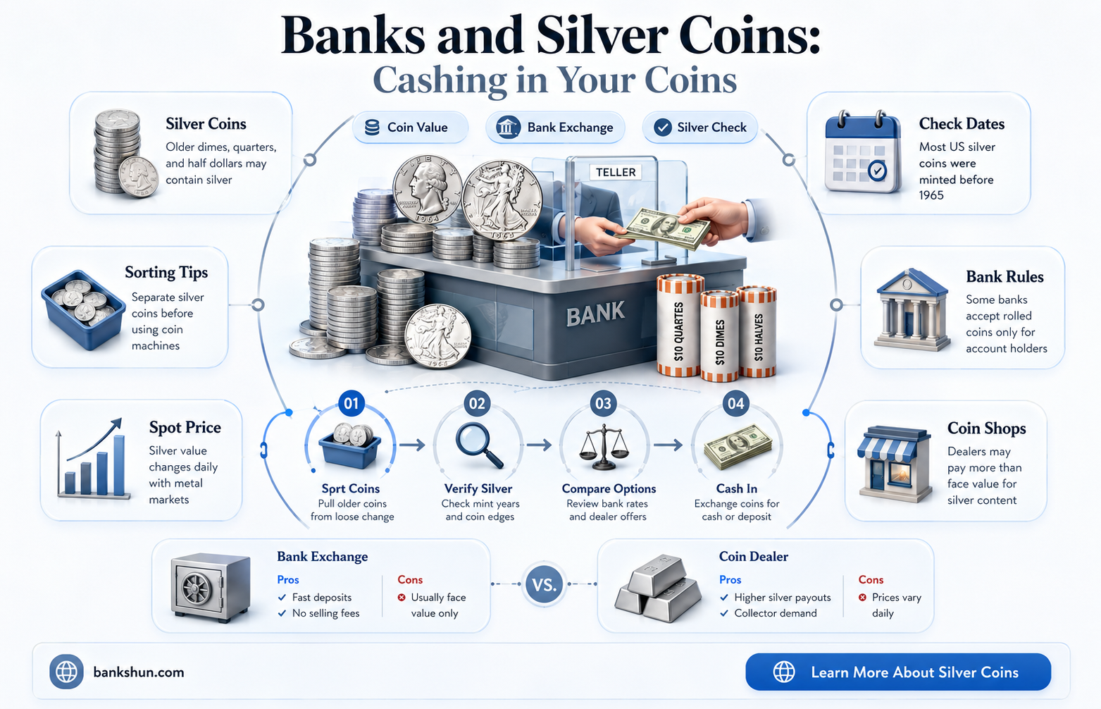 do banks give cash for silver coins