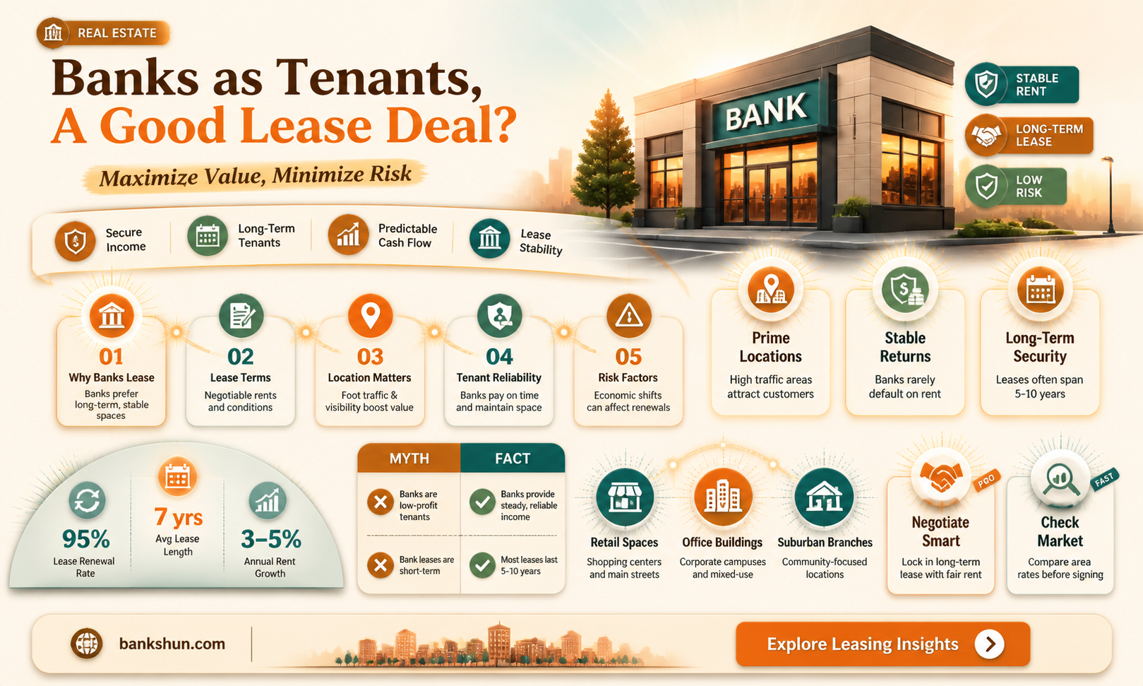are banks a good tenant for leases