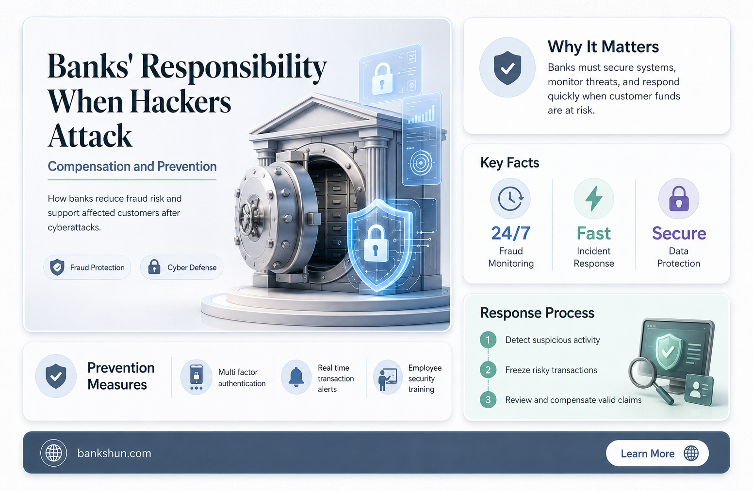 do banks compensate if attacked by hackers