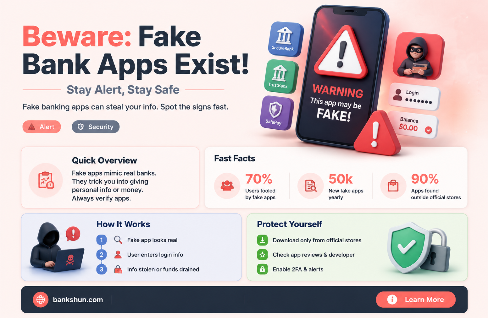 are there fake apps for banks app