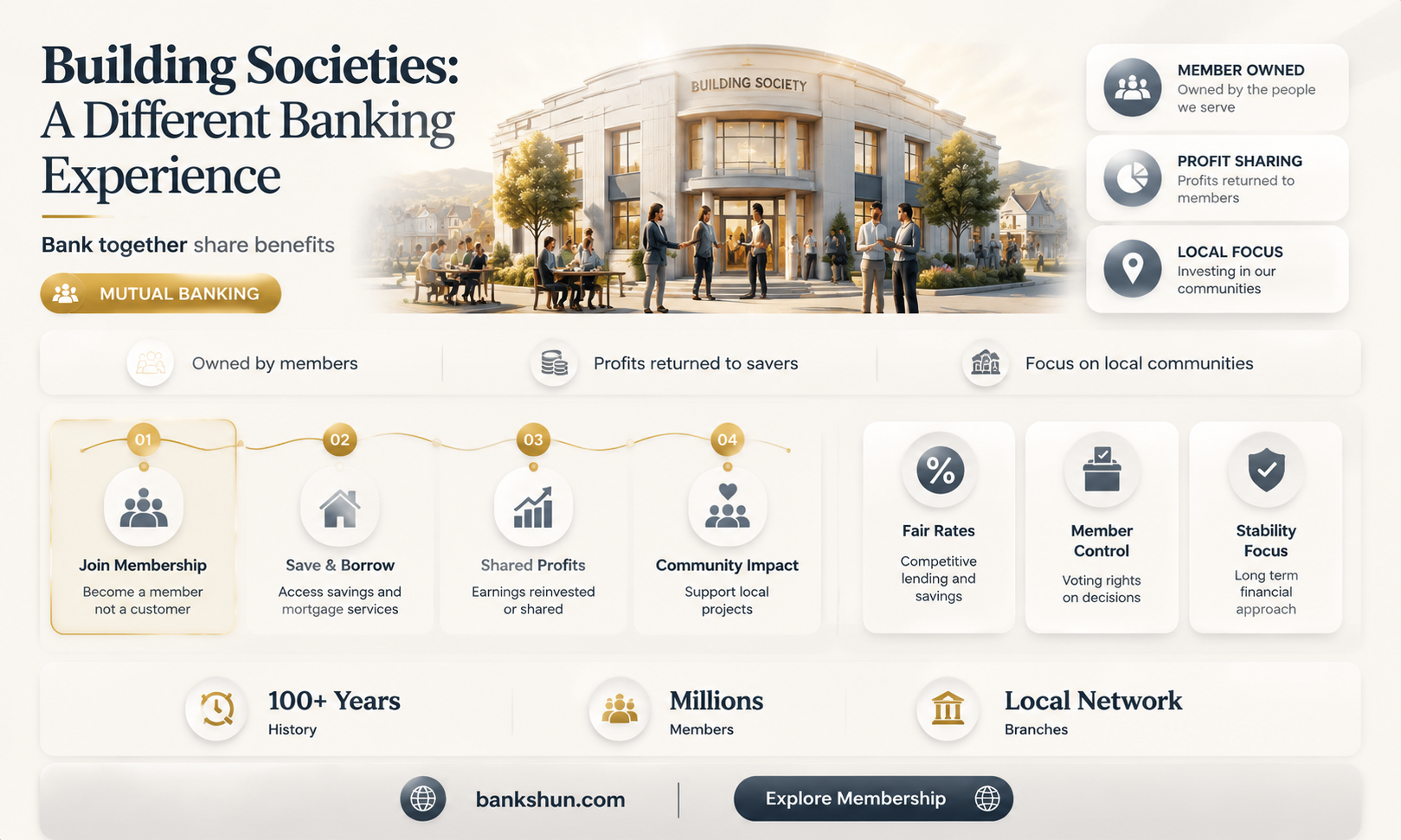 do buildibg societies operate differently than banks