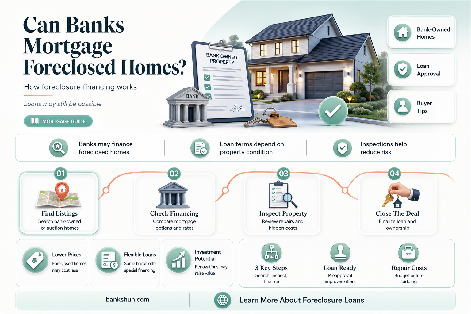 do banks give mortgage to foreclosed homes