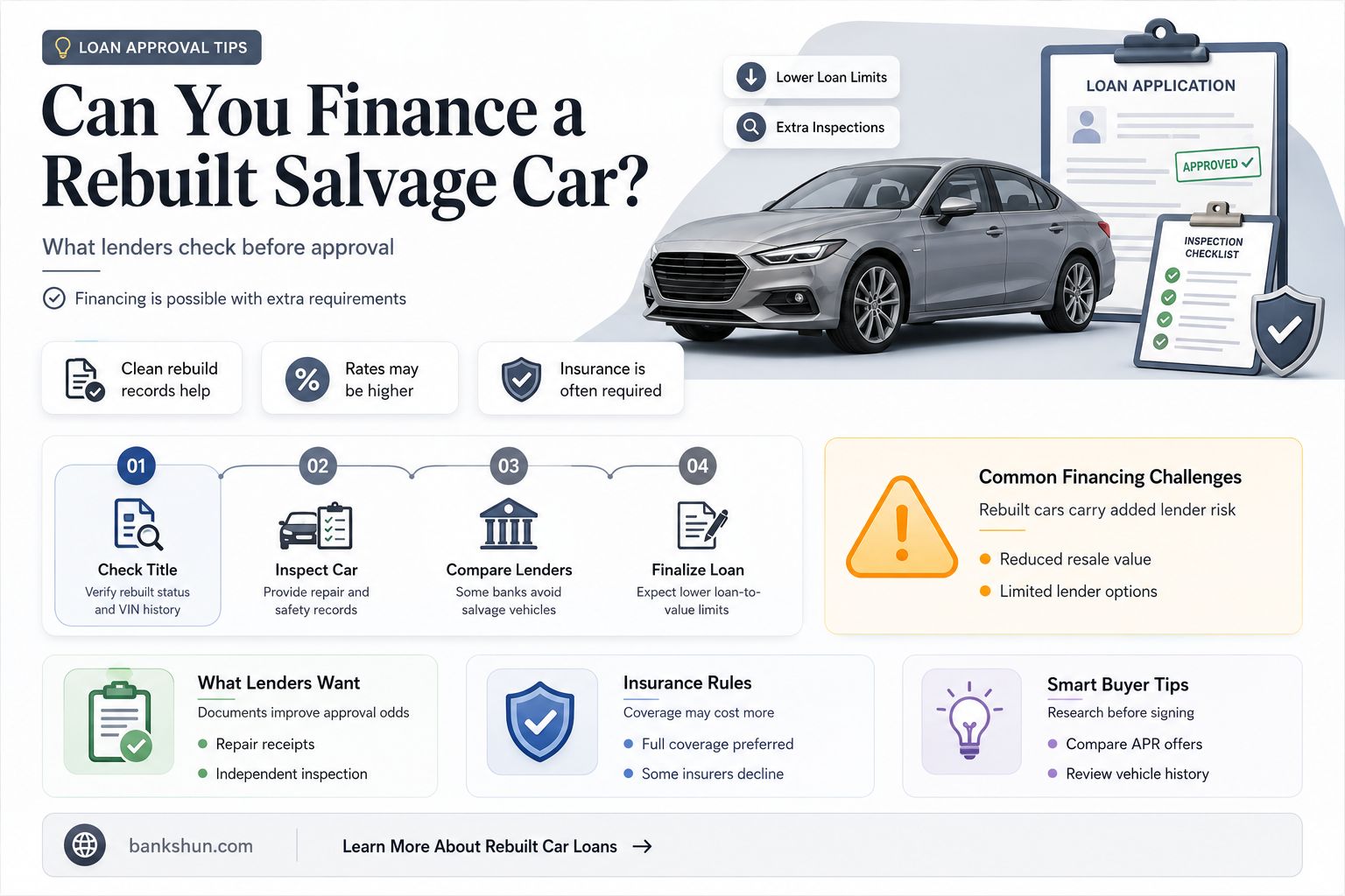 do banks finance rebuilt salvage titled vehicles