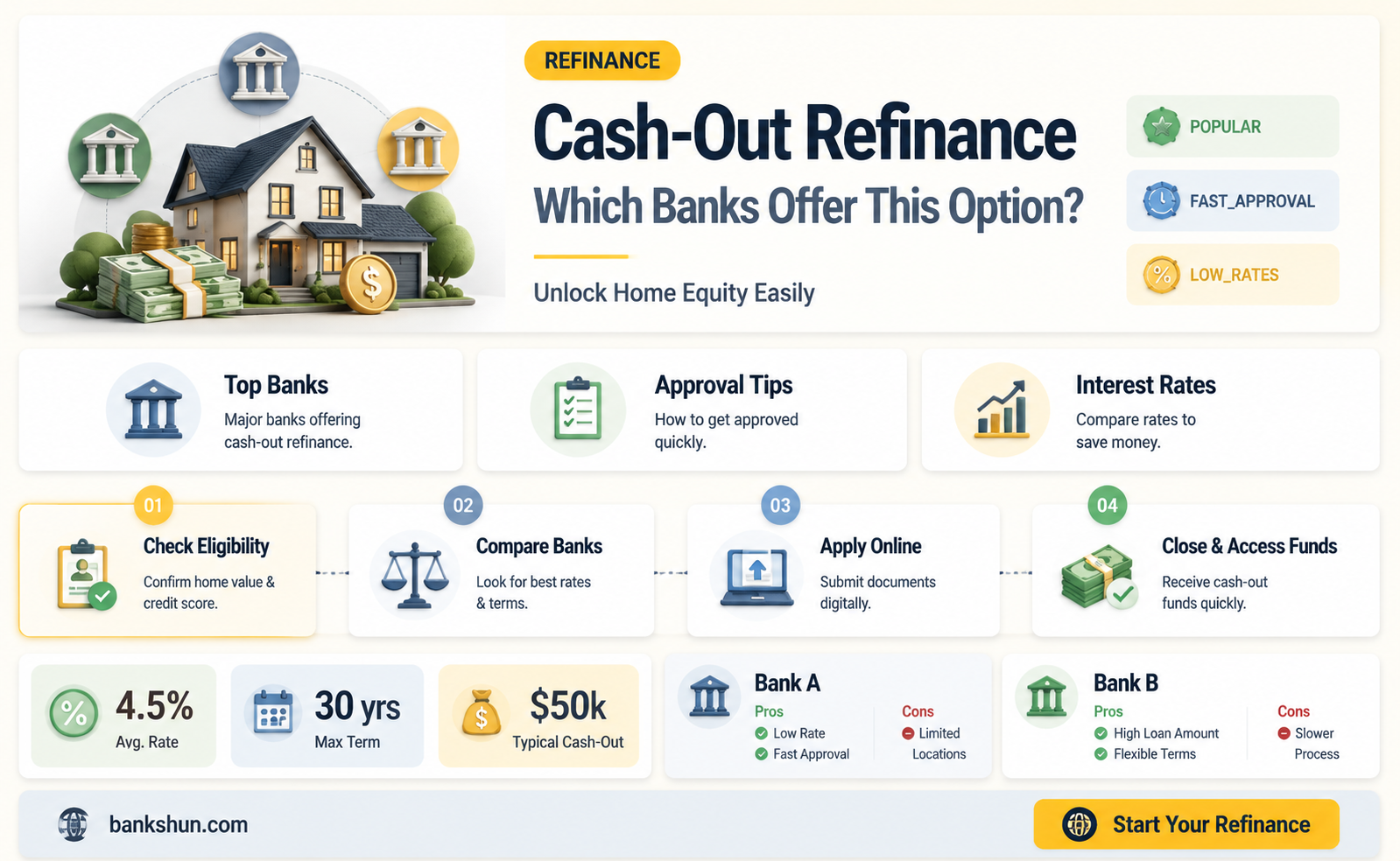 do all banks offer cash out refinance