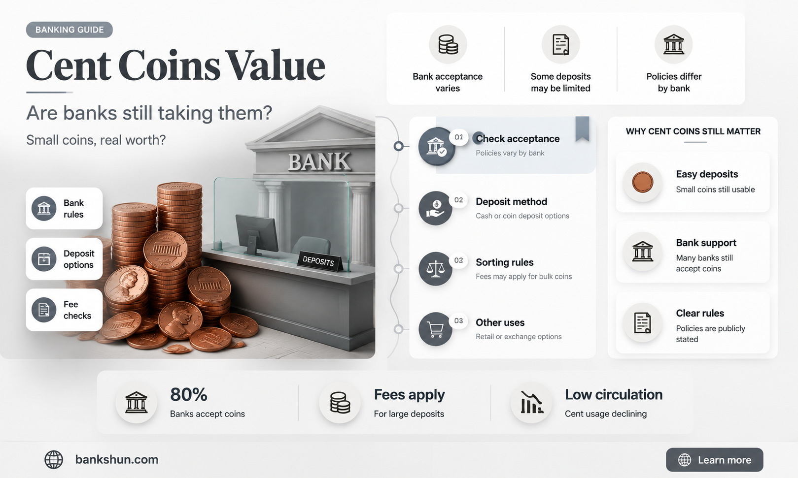 do banks still accept 1 cent coins