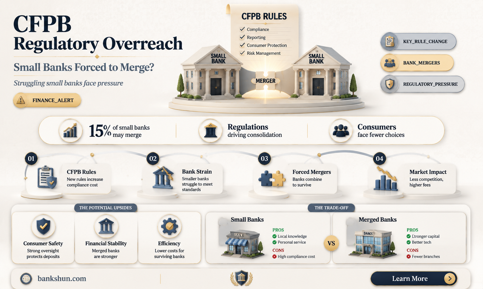did cfpb force small banks to merge