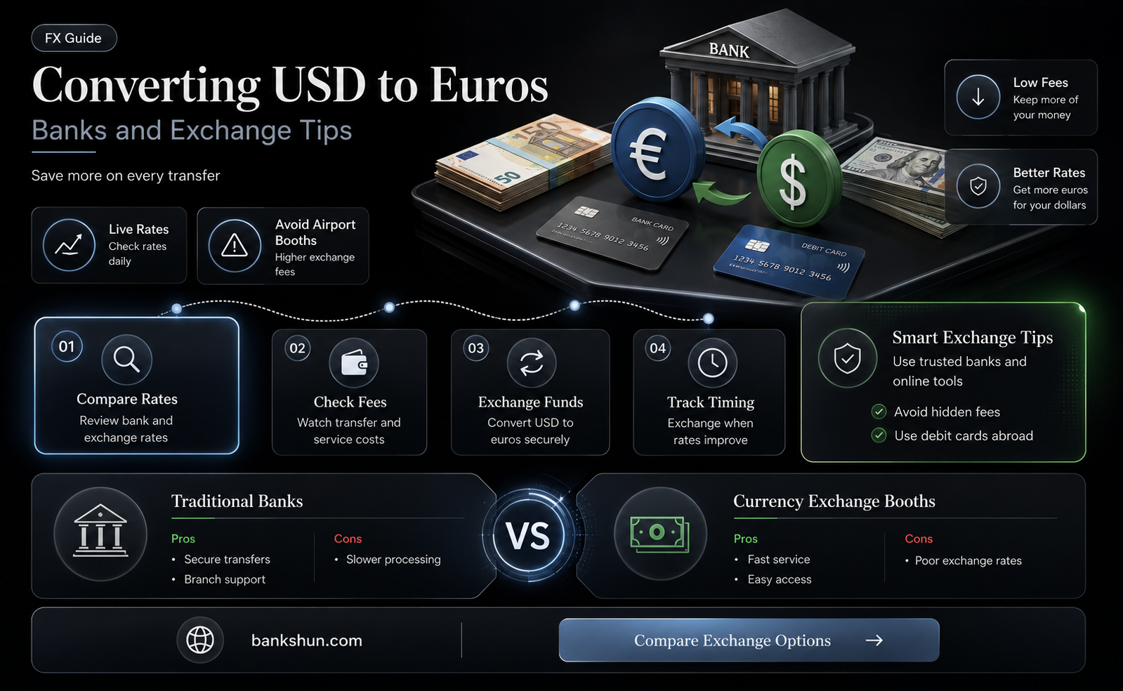 do banks convert us dollars to euros