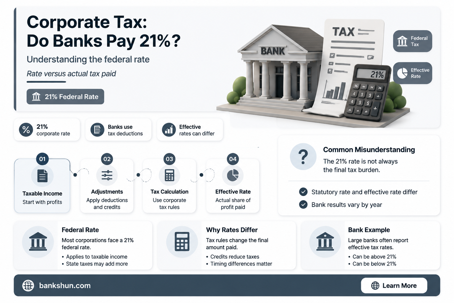 do banks pay a 21 corporate tax