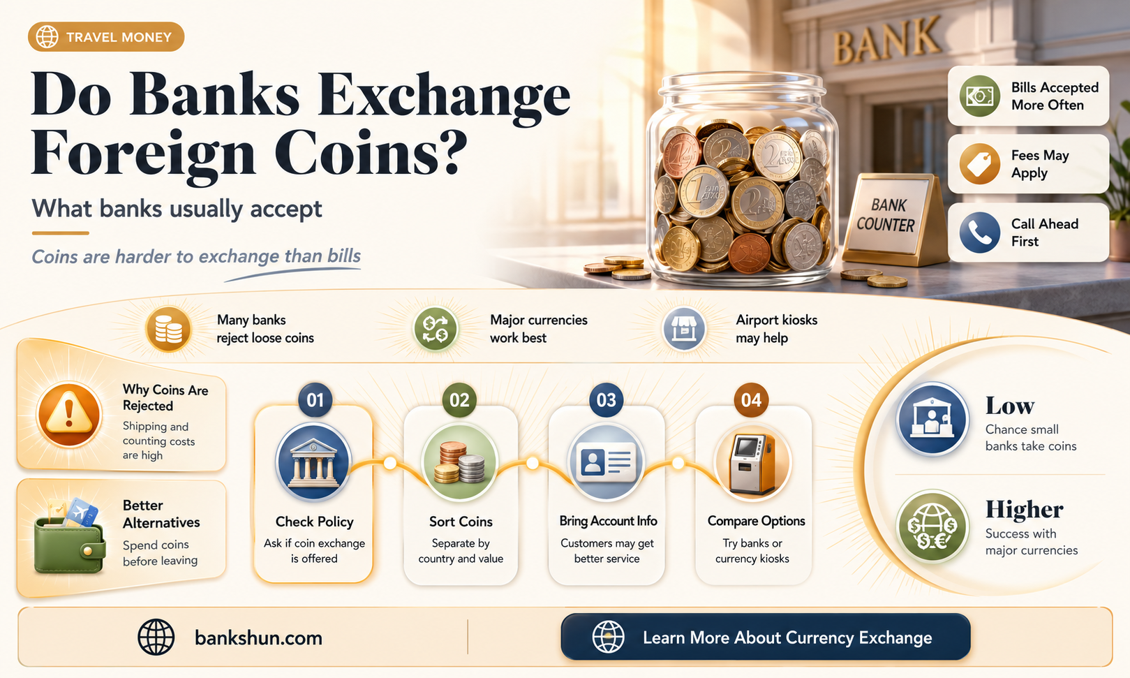 do banks exchange lots of foregion coins