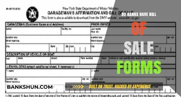 Bill of Sale Forms: Where Do Banks Stand?