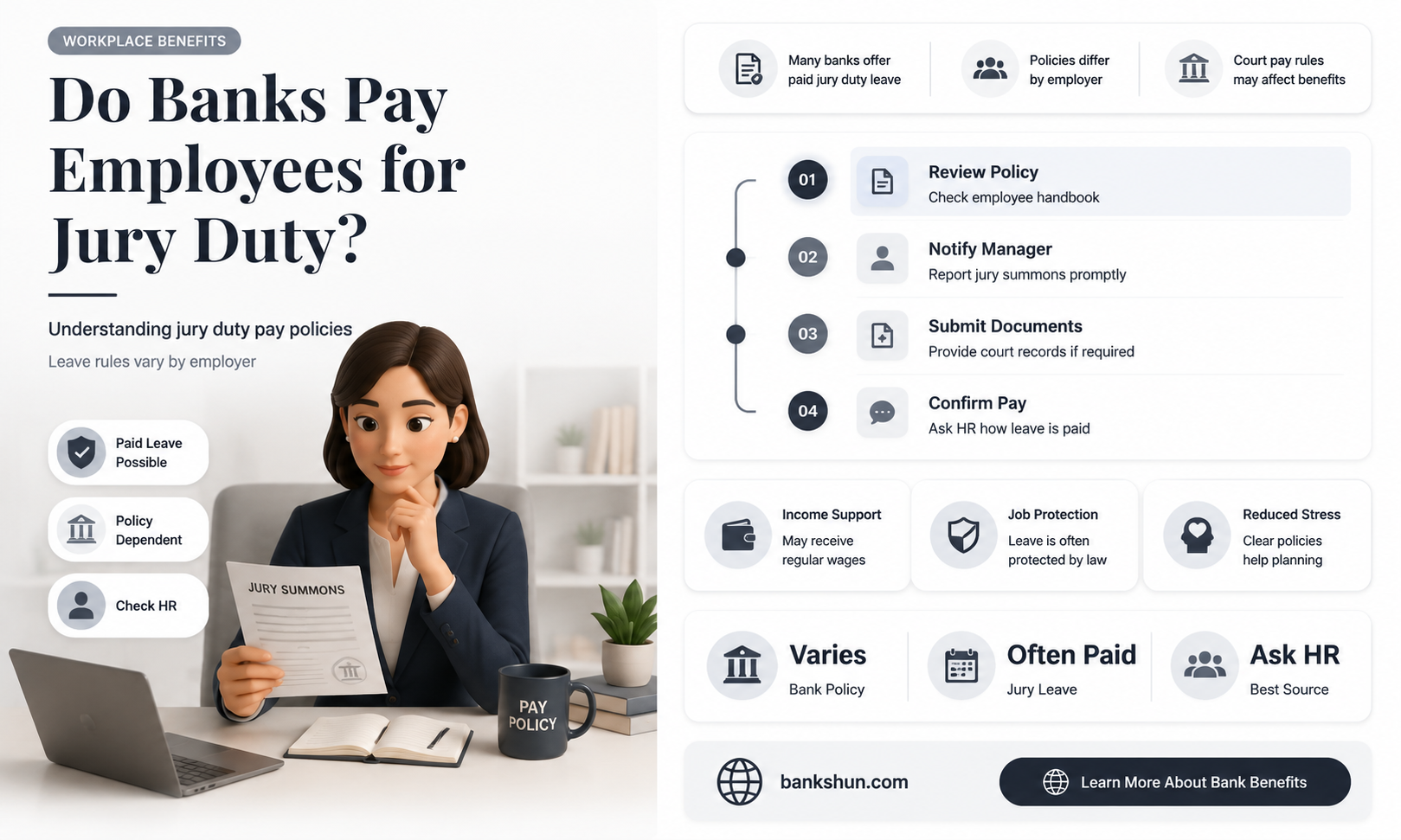 do banks pay employees for jury duty