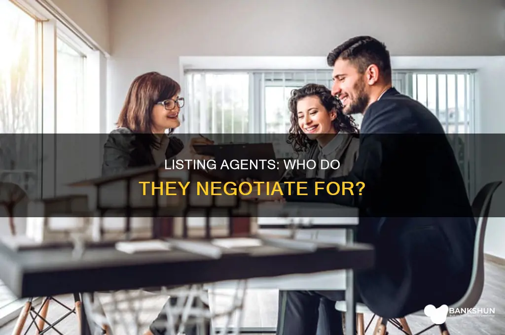 do listing agents negotiate for the bank