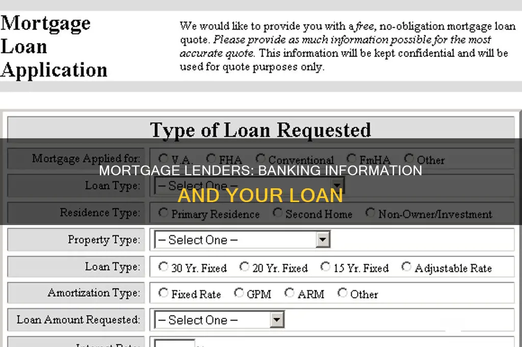 do mortgage lenders ask for banking information