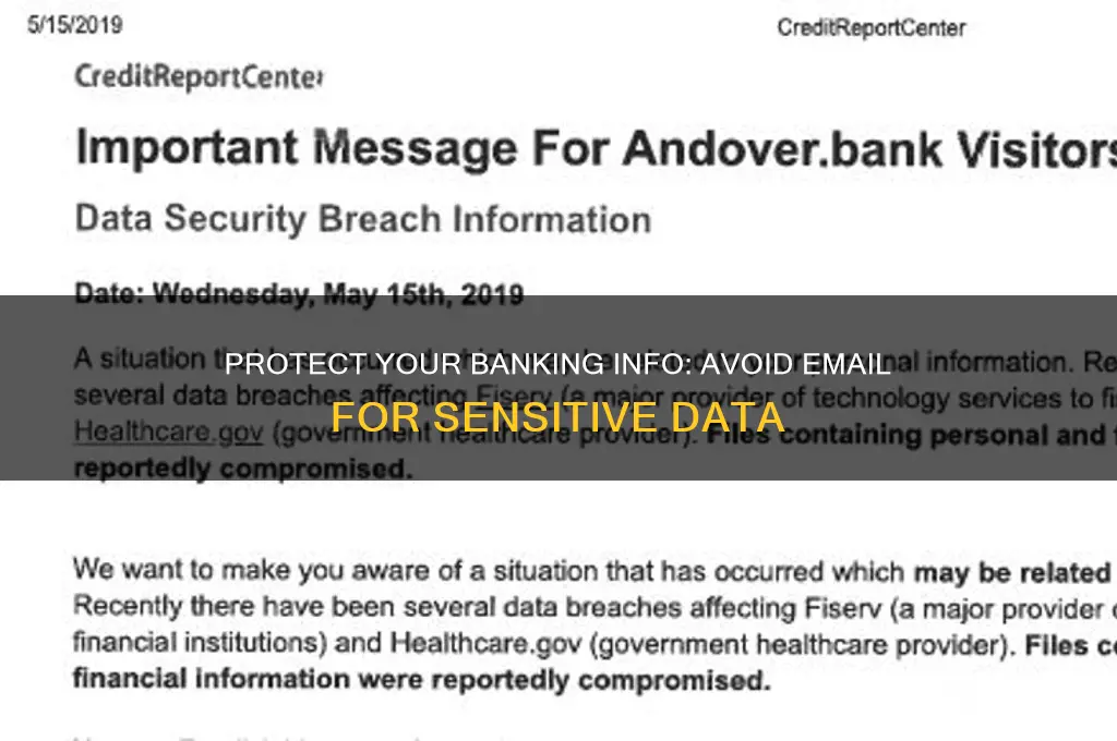 do not send banking info though email