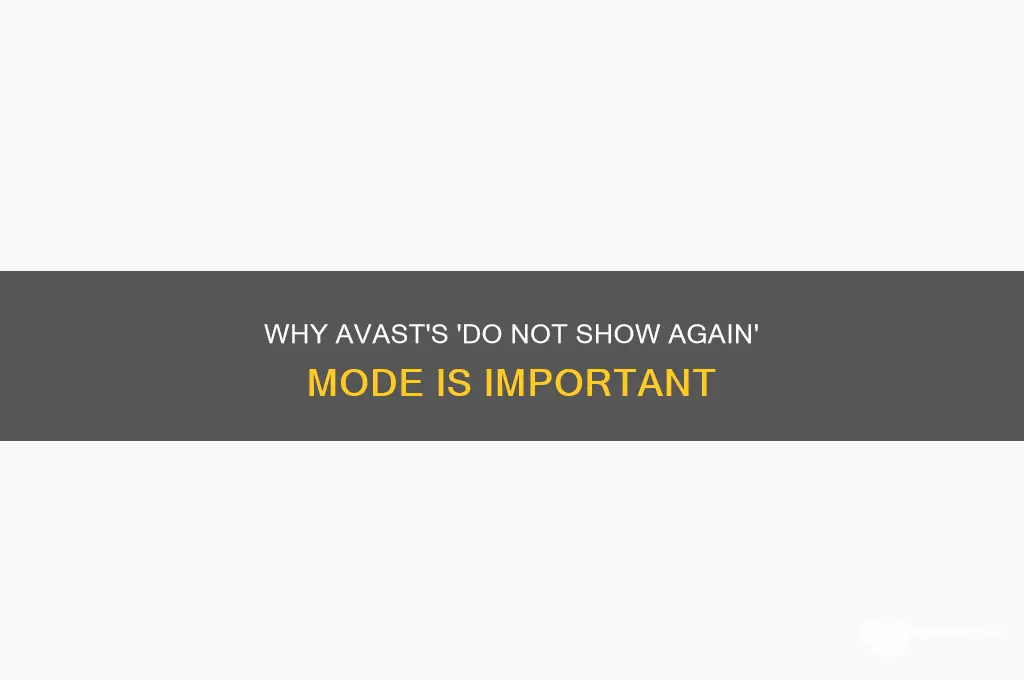 do not show again bank mode avast