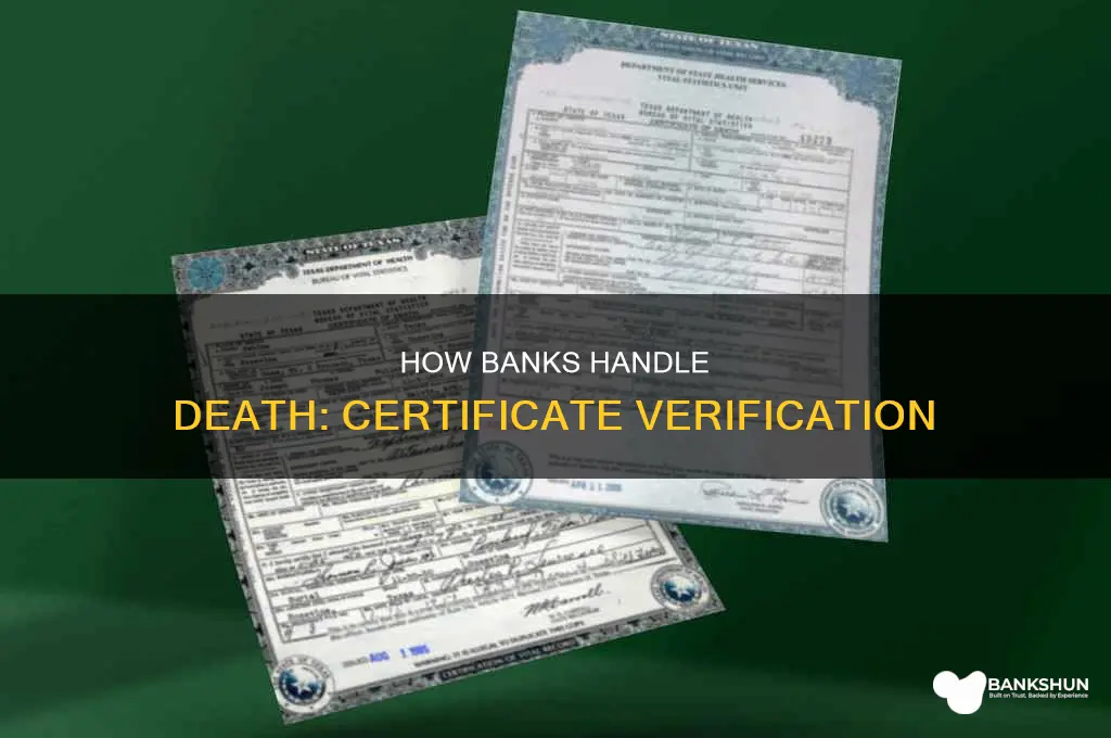 does a bank need original death cartificate