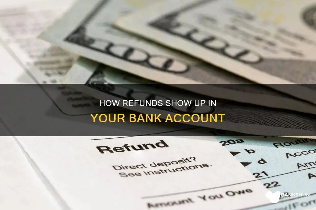 does a refund show to my bank