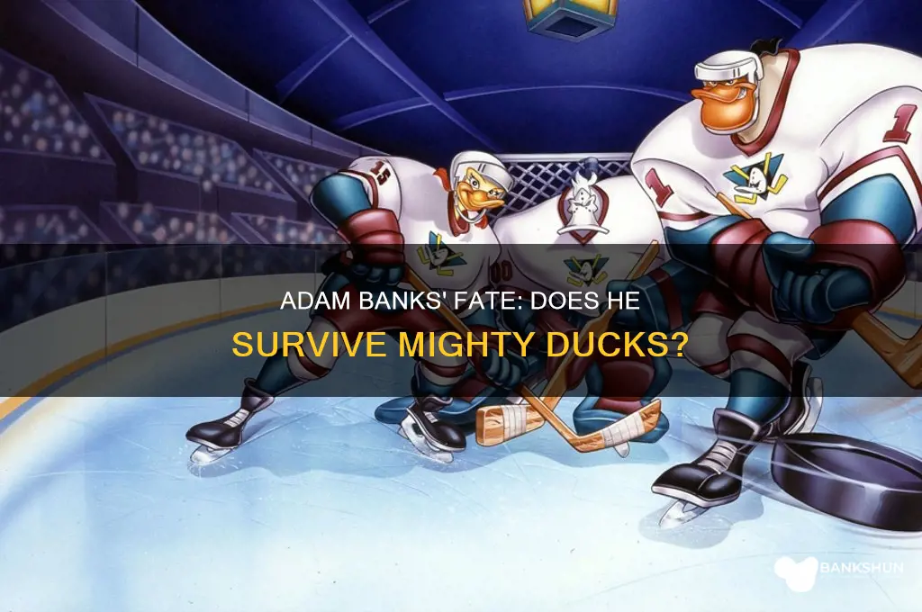 does adam banks die in mighty ducks
