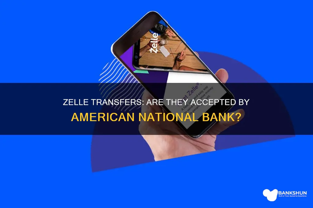 does american natioinal bank accept zelle transfers