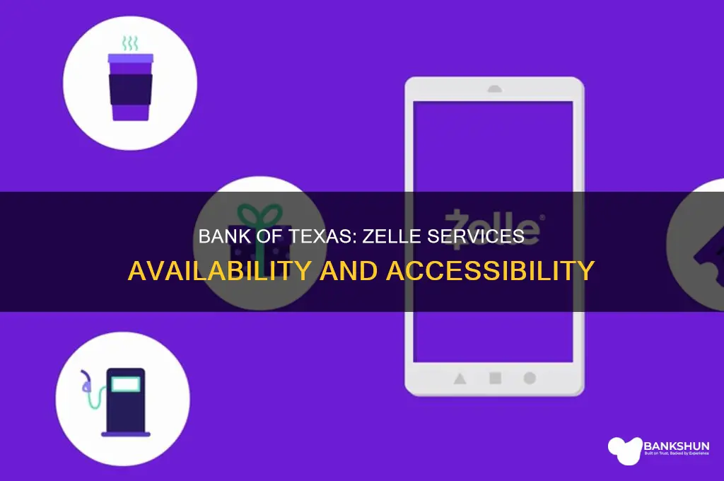 does bank of texas have zelle services