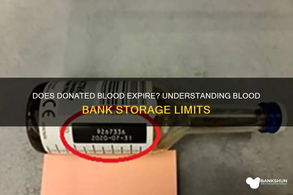does blood in a blood bank expire