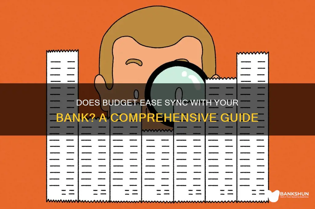 does budget ease sync with your bank