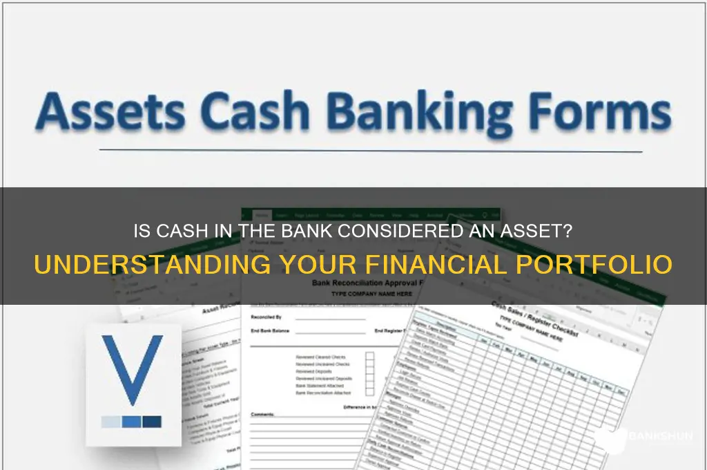 does cash in bank count as asset