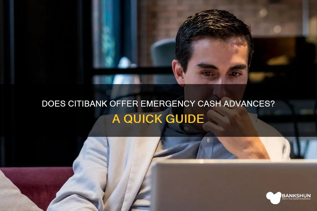 does citi bank do emergency cas advances