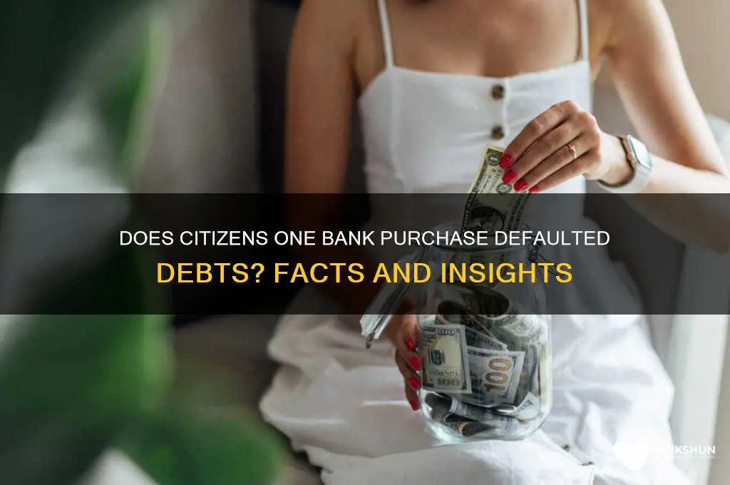 does citizens one bank buy defaulted debts