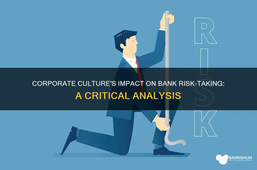 does corporate culture affect bank risk-taking