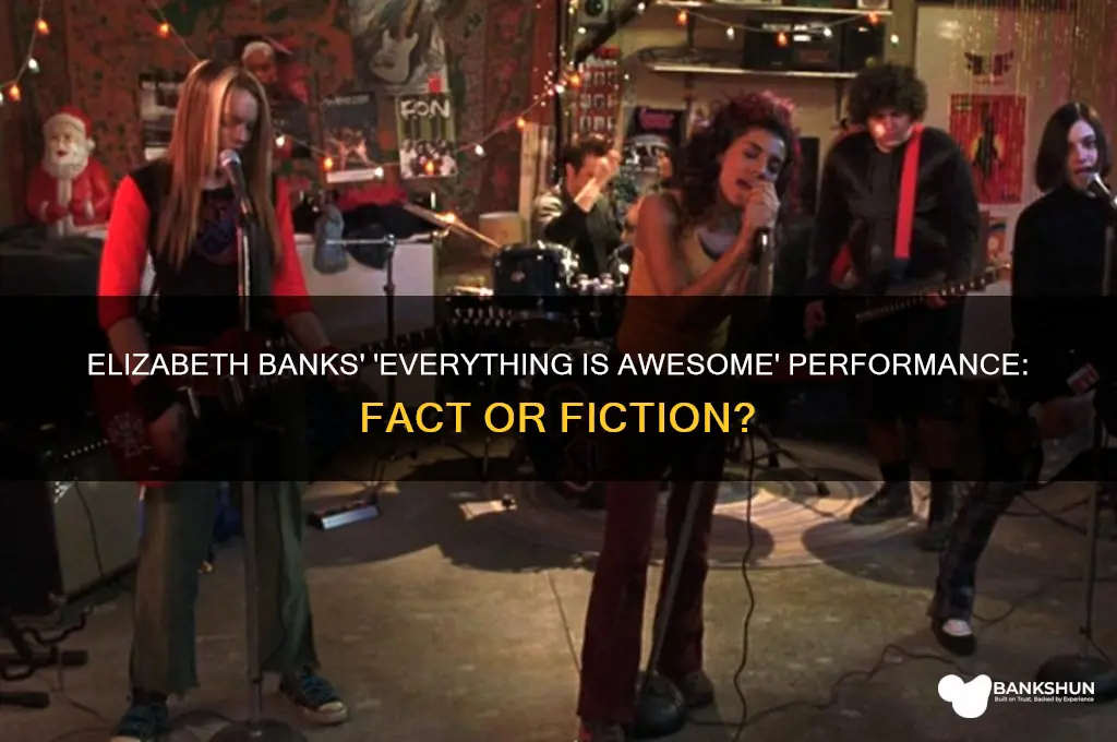 does elizabeth banks sing everything is awesome