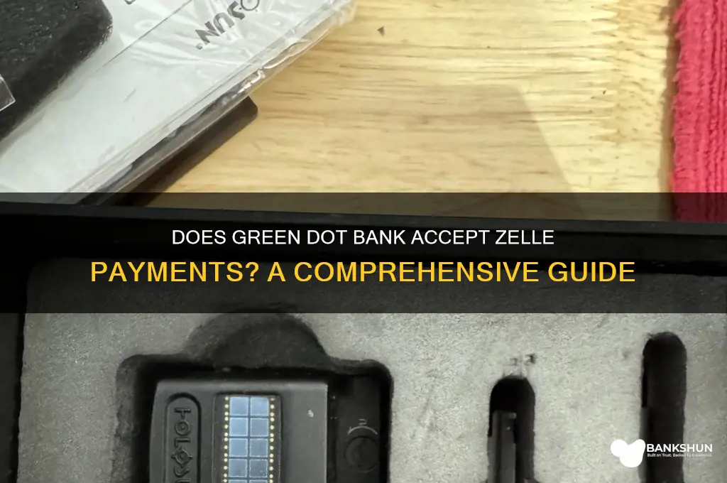 does green dot bank accept zelle payments
