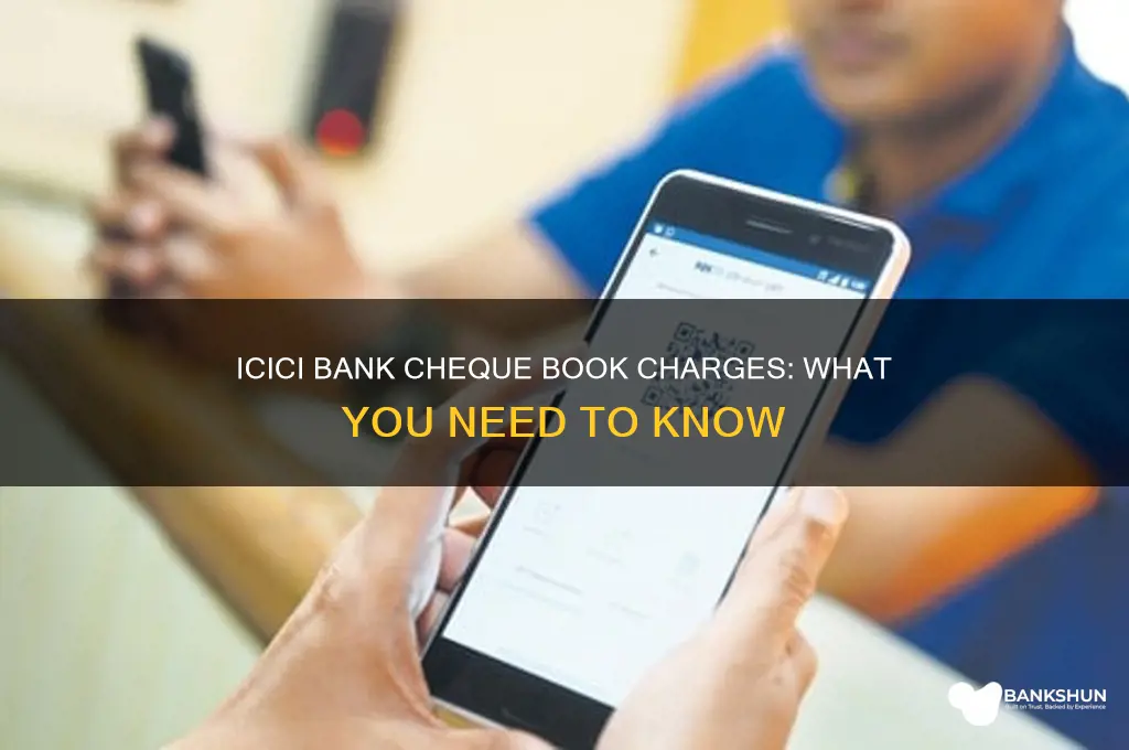 does icici bank charges for cheque book