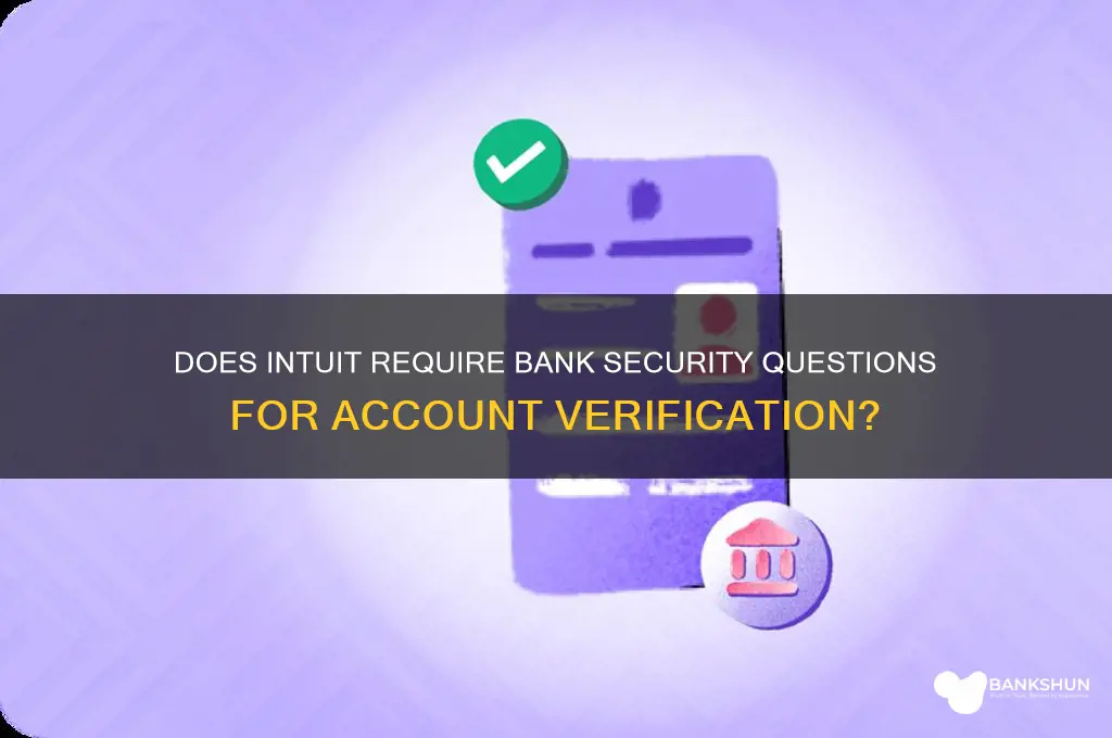 does intuit ask for bank security questions