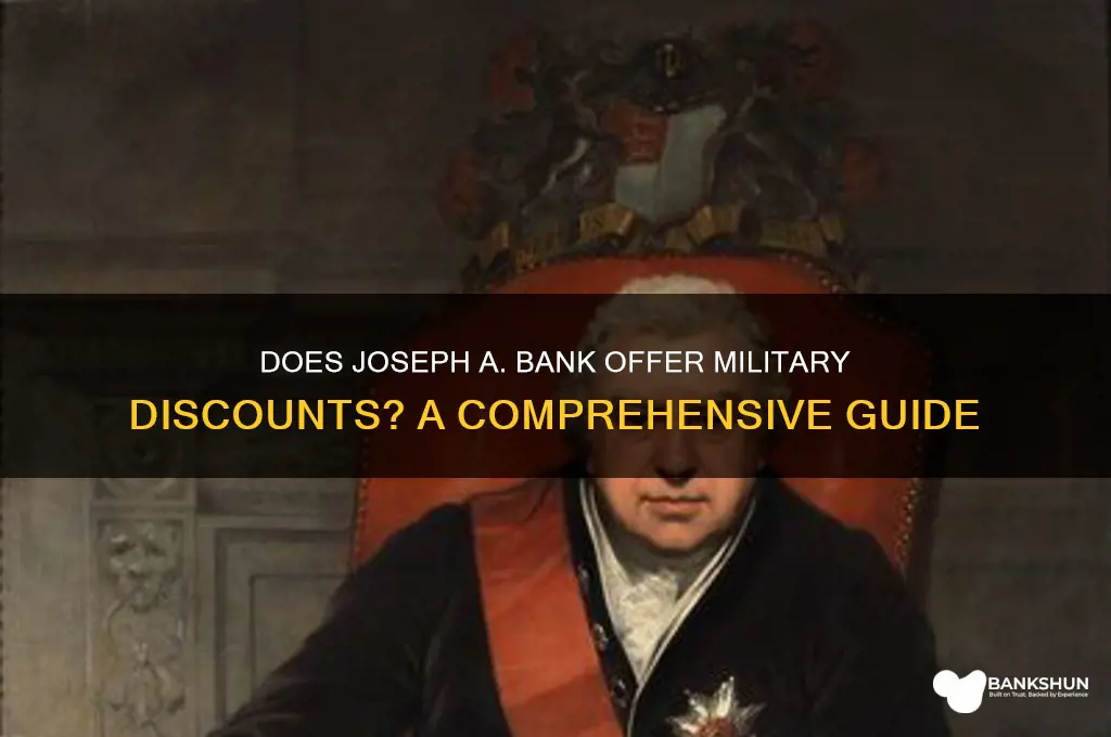 does joeph a bank do military discounts