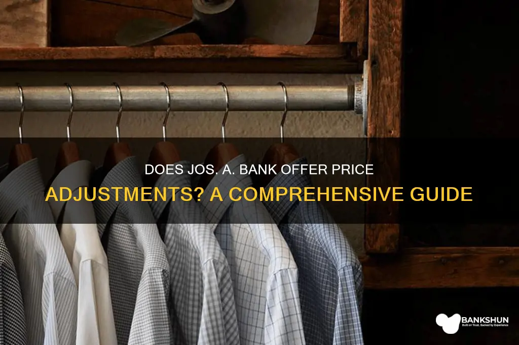 does jos a bank give price adjustments