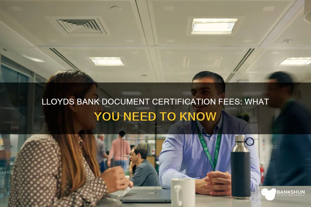 does lloyds bank charge for certify documents